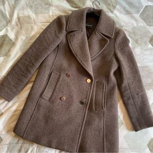 Club Monaco Genara Double Breasted Peacoat Taupe